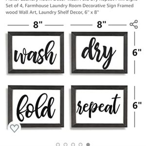 4 piece bathroom sign set